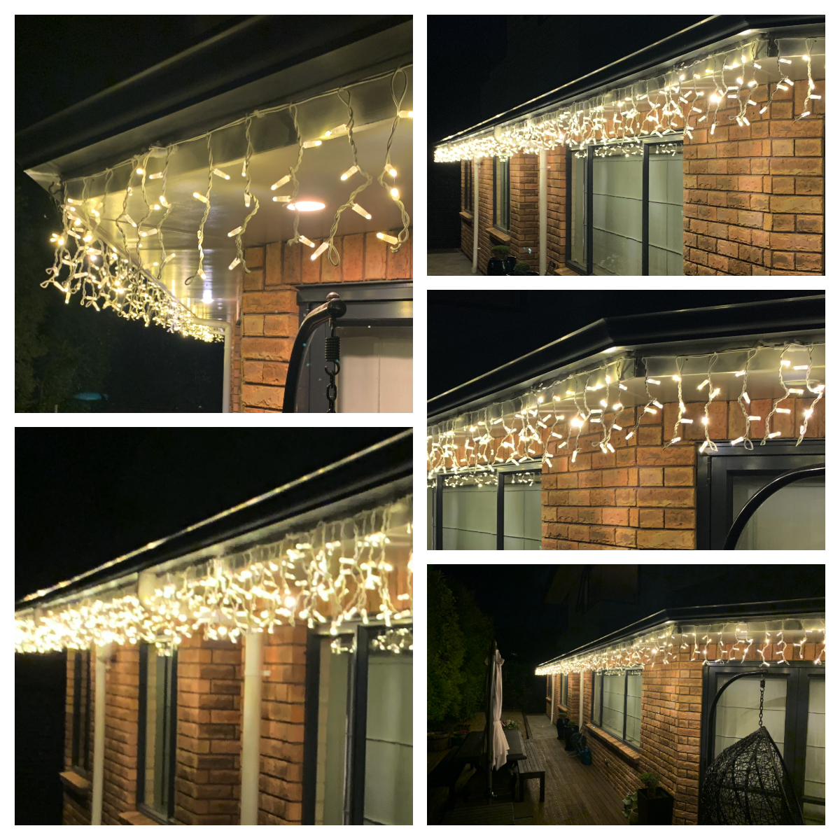 Commercial grade W/WW fringes decorating front of house