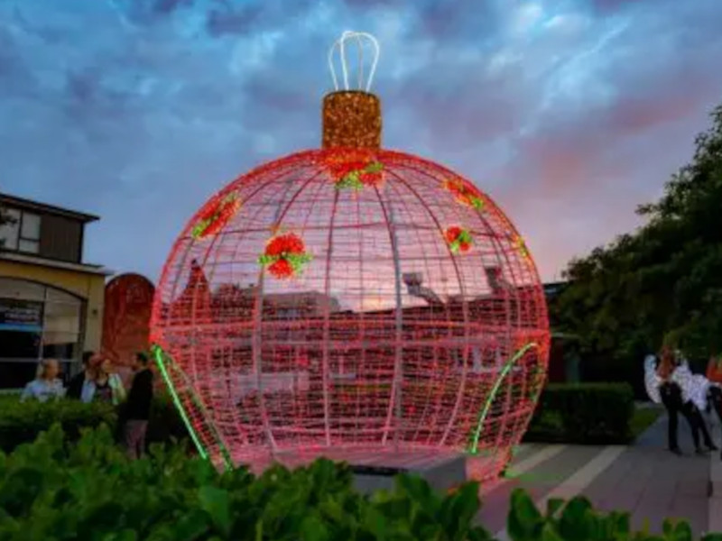 A bauble with RGB ligths decoration