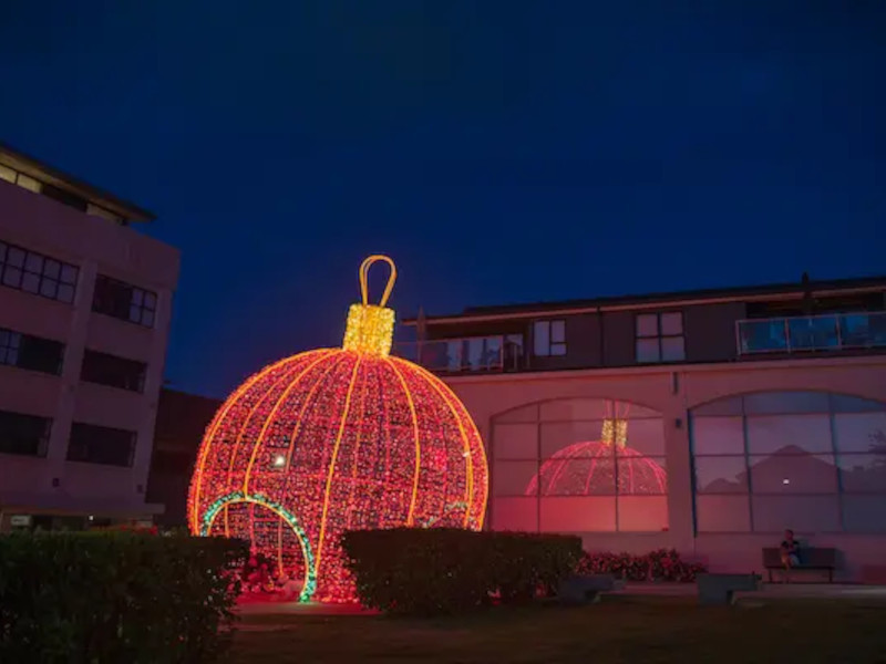 A bauble with RGB ligths decoration
